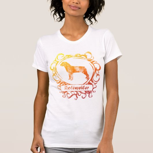 Classy Weathered Rottweiler T-shirt (Voorkant)