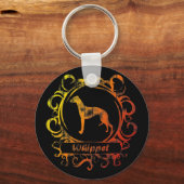 Classy Weathered Whippet Sleutelhanger (Voorkant)