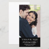 Classy Wedding Dank u fotokaart Bedankkaart (Voorkant / Achterkant)
