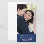 Classy Wedding Dank u fotokaart Bedankkaart (Voorkant / Achterkant)