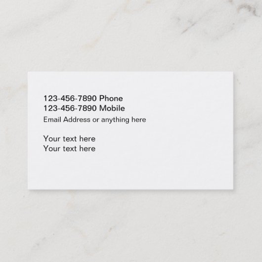 Classy Wedding Fotograaf Elegant Visitekaartjes (Achterkant)