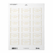 Classy Wedding Gold Foil - Address Label (Full Sheet)