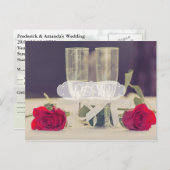Classy Wedding Invitation RSVP met foto Uitnodiging Briefkaart (Voorkant / Achterkant)