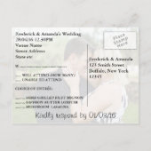 Classy Wedding Invitation RSVP met foto Uitnodiging Briefkaart (Achterkant)