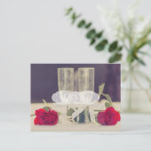 Classy Wedding Invitation RSVP met foto Uitnodiging Briefkaart (Staand voorkant)