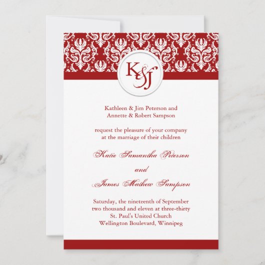 Classy Wedding Invitation Sjabloon Kaart (Voorkant)