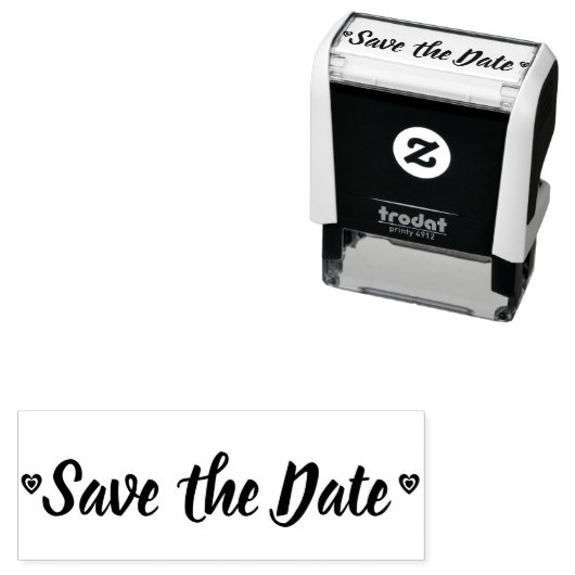 Classy Wedding Save the Date Harten Liefde Zelfinktende Stempel (In situ)
