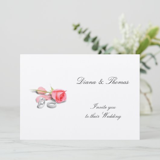 Classy Wedding Uitnodiging (Staand voorkant)