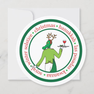 Classy Whimsical Alligator Kaart