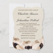 Classy White Anemone Flowers Wedding Save The Date (Voorkant)
