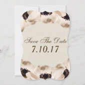 Classy White Anemone Flowers Wedding Save The Date (Achterkant)