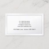 Classy White Border Interpreter Visitekaartje (Achterkant)