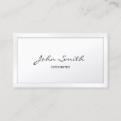 Classy White Border Interpreter Visitekaartje (Voorkant)