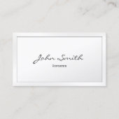 Classy White Border Reporter Visitekaartje (Voorkant)