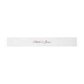 Classy White Burgundy Old Money Fancy Wedding Uitnodigingen Wikkel (Vlak)