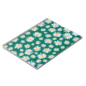 Classy White Daisy Flowers Botanisch Groen design Notitieboek (Linkerzijde)