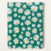Classy White Daisy Flowers Botanisch Groen design Planner (Achterkant)