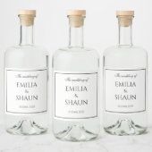 Classy White en Black Liquor Labels Likeurfles Etiket (Flessen)