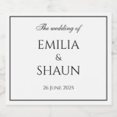 Classy White en Black Liquor Labels Likeurfles Etiket (Enkel label)