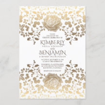 Classy  White en Gold Floral Wedding