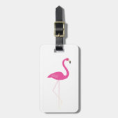 Classy White Flamingo Bagagelabel (Voorkant verticaal)