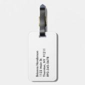 Classy White Flamingo Bagagelabel (Achterkant verticaal)