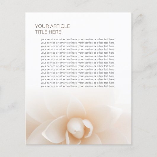 Classy White Floral Beauty Salon Flyers (Voorkant)