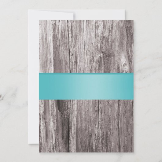 Classy White Frangipani Blue Beach Wedding Kaart (Achterkant)