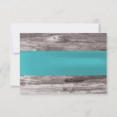 Classy White Frangipani Blue Wedding RSVP Kaartje (Achterkant)