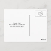 Classy White Frangipani Theme Bedankt Briefkaart (Achterkant)