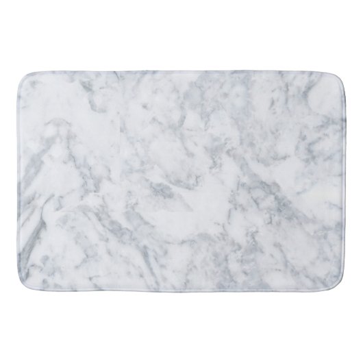 Classy White Marble Kijk Badmat (Voorkant)
