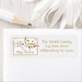 Classy White — Merry-kerstretouradres Etiket (Insitu)