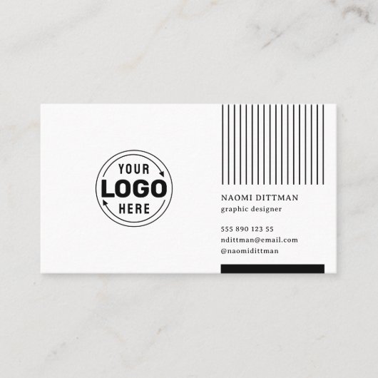 Classy White Minimalist Corporate Visitekaartje (Voorkant)