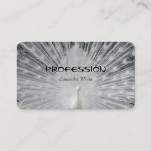 Classy White Peacock ontwerp Visitekaartje