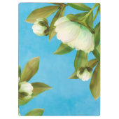 Classy White Peonies Floral Bouquet Klembord (Achterkant)