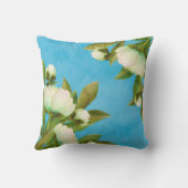 Classy White Peonies Floral Bouquet Kussen (Achterkant)