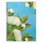 Classy White Peonies Floral Bouquet Notitieboek (Voorkant)