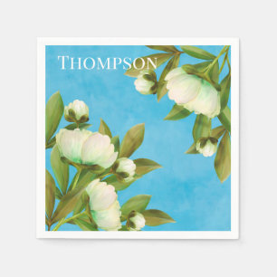 Classy White Peonies Floral Bouquet Servet