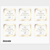 Classy White Product Label Goud Lijst met Logo (Vel)