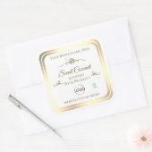 Classy White Product Label Goud Lijst met Logo (Envelop)