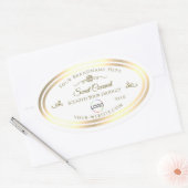 Classy White Product Label Goud Lijst met Logo (Envelop)
