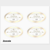 Classy White Product Label Goud Lijst met Logo (Vel)