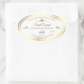 Classy White Product Label Goud Lijst met Logo (Tas)