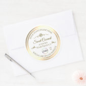 Classy White Product Label Goud Lijst met Logo (Envelop)