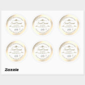 Classy White Product Label Goud Lijst met Logo (Vel)