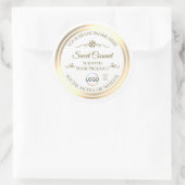 Classy White Product Label Goud Lijst met Logo (Tas)