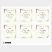Classy White Product Label Goud Lijst Roos (Vel)