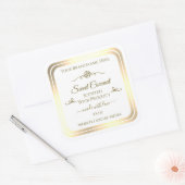 Classy White Product Label Goud Lijst Roos (Envelop)