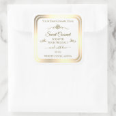 Classy White Product Label Goud Lijst Roos (Tas)