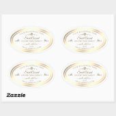 Classy White Product Label Goud Lijst Roos (Vel)